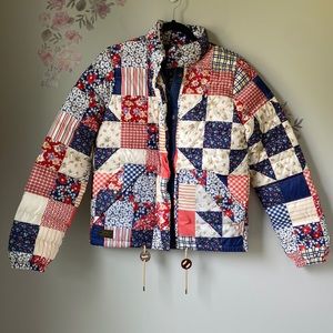 Polo Ralph Lauren Patchwork Quilt Down Puffy Jacket - Size S